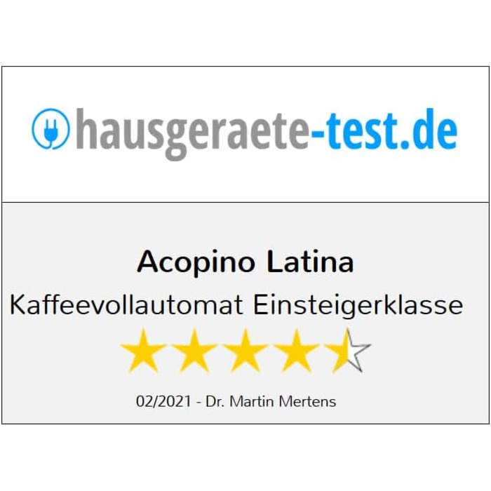 Кавомашина Acopino Latina RED – автоматична еспресо-машина з прямою кнопкою для еспресо та кави, регульований носик, бак для води 1,8 л