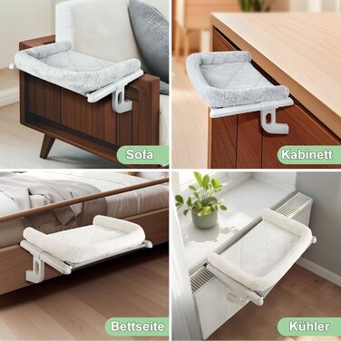 Кішка лежанка на батарею GUUSII HOME, 61.5 x 38 см, сіра, до 18 кг
