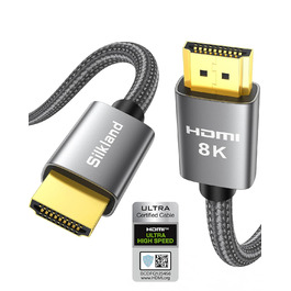 Кабель HDMI 2.1 Silkland 8K (2м) - Сертифікований, eARC, 48Gbps, сумісний з PS5, Fire TV, HDTV, Laptop