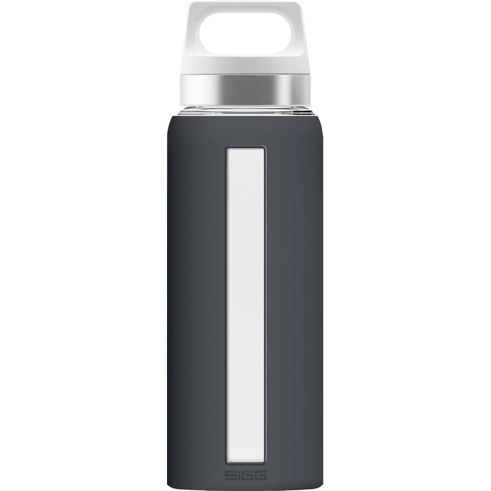 SIGG Dream Drinking Bottle (0.65 L), non-toxic and heat-resistant drinking bottle, leak-proof glass drinking bottle with silicone sleeve