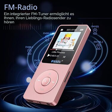 MP3 плеєр RUIZU 32GB з Bluetooth 5.3, екраном 1.8