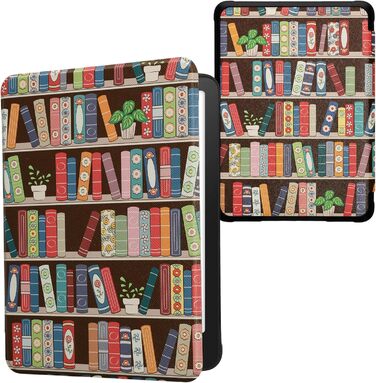 Чохол-книжка kwmobile для Amazon Kindle Paperwhite (2024)/Colorsoft з квітковим дизайном, магнітним закриттям - захисний чохол для електронного читача, синьо-червоно-білий