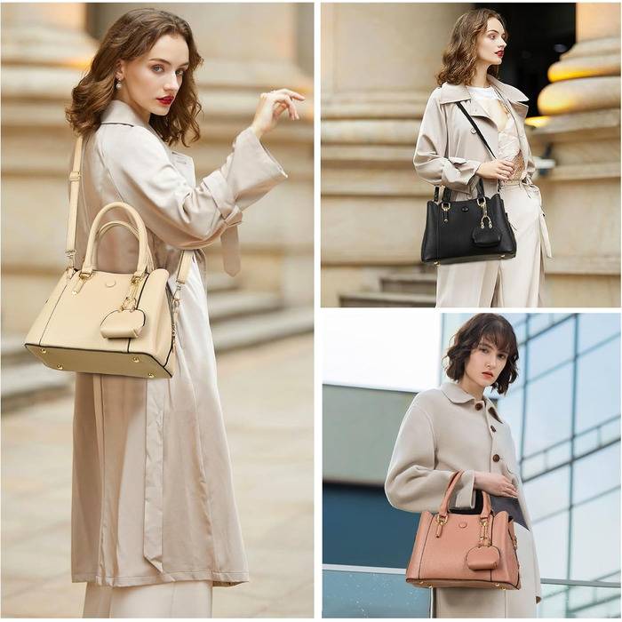 Сумка жіноча Myhozee середнього розміру зі штучної шкіри, чорна: сумка-шопер, кросбоді, сумка на плече