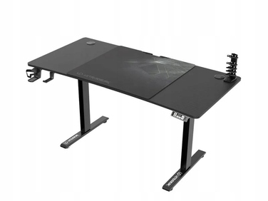 Ігровий стіл Ultradesk LEVEL V2, чорний, з електричним регулюванням висоти