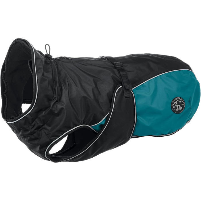 Hunter UPPSALA ALLROUNDER Dog Coat, 2-in-1, Detachable Fleece Lining, Water-Repellent, Size 55, Anthracite/Petrol 55 Anthracite/Petrol