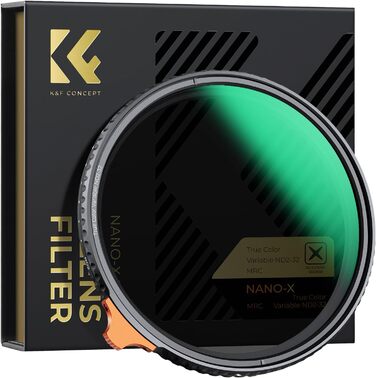 Фільтр нейтральної сірої ND K&F Concept Nano-X True Color Variabler 55mm (ND2-32, 1-5 ступенів)