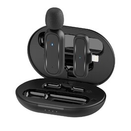 Мікрофон Lavalier Moman Handy Mini: бездротовий мікрофон для iPhone, YouTube, TikTok (колір: коричневий)