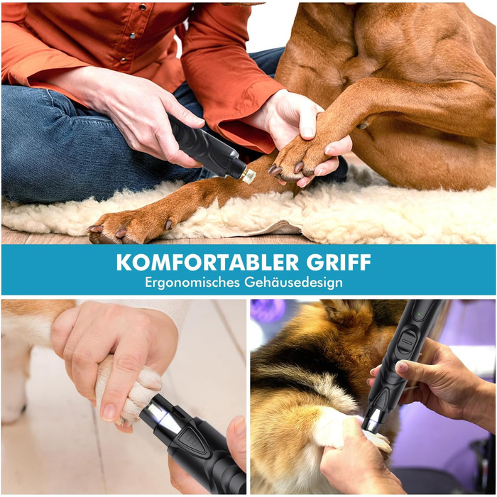 Шліфувальник для собак Krallenschleifer: професійний, тихий, для великих, середніх та маленьких порід, з ножицями для обрізки