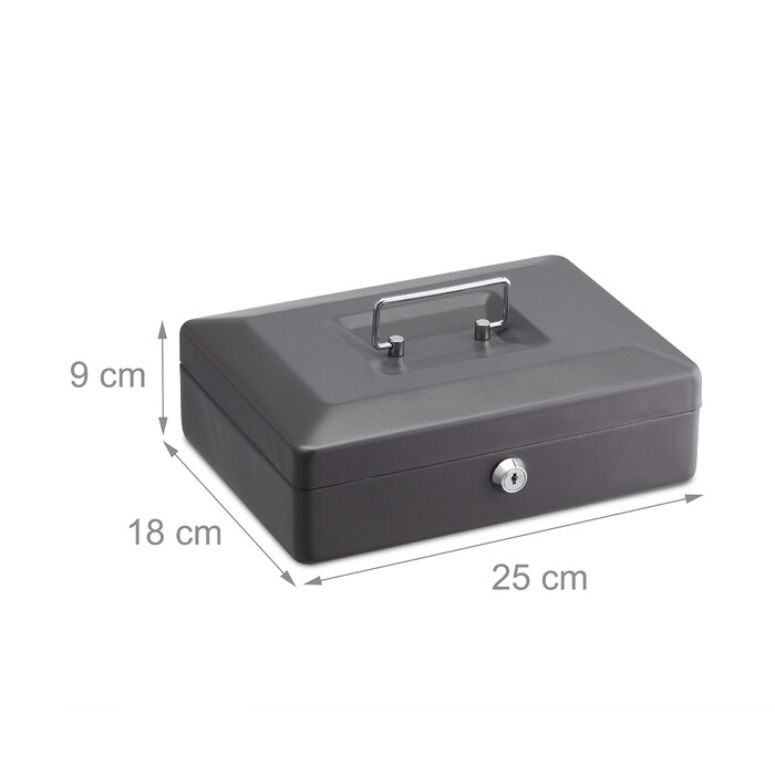 Relaxdays Cash Box with 2 Keys