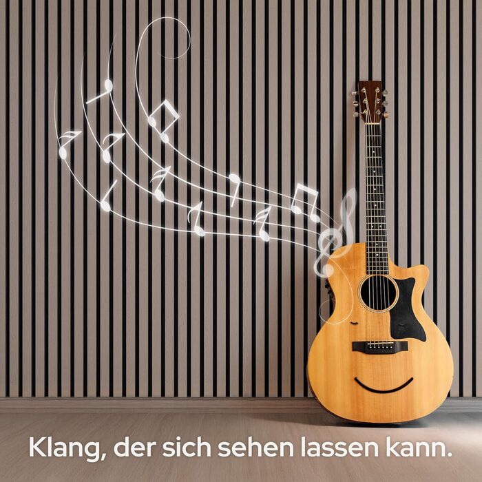 Акустичні панелі Arebos 10x60 см, настінна ламельна стіна в стилі темного дуба для стін та стелі, шумопоглинаючі декоративні панелі (набір 4 шт.)