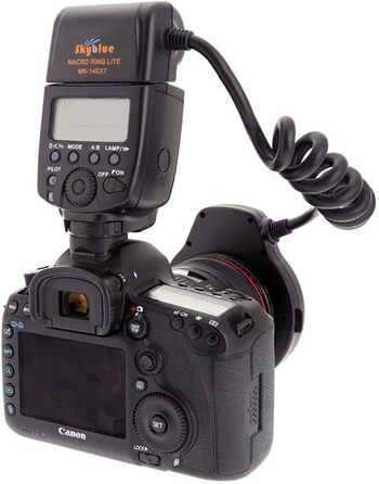 Meike MK-14EXT LED E-TTL кільцева спалах для Canon - 8 адаптерних кілець
