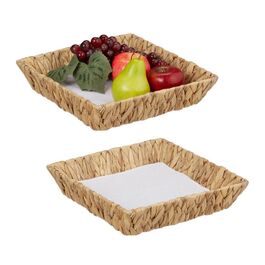 Set of 2 Water Hyacinth Fruit Bowls