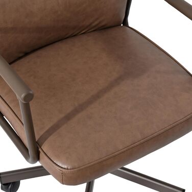 Офісне крісло Duhome з регулюванням висоти, поворот на 360°, матеріал PVC, для офісу, вітальні, спальні, коричневе