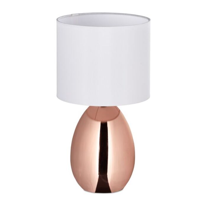 Relaxdays Table Lamp Metal & Fabric