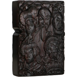 Запальничка для Zippo, набір, натуральне ебенове дерево, різьблена, чорна