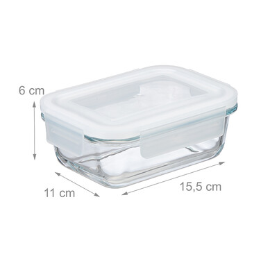 Relaxdays Glass Containers with Lids Set