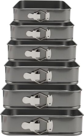 Набір форм для випічки ZOENHOU (6 шт.) - круглі, квадратні, антипригарні, висувні, для тортів та чізкейків