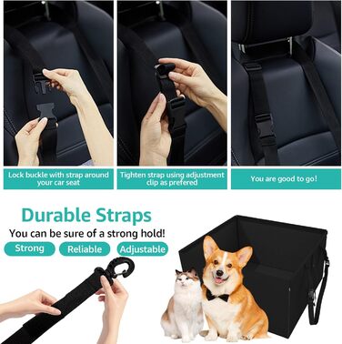 Автокрісло для собак - міцне, водонепроникне, для малих та середніх порід