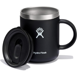 Hydro Flask 12 oz Stainless Steel Vacuum Insulated Coffee Mug - Black Minimalist Travel Mug