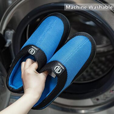 Чоловічі домашні капці з ефектом пам'яті Memory Foam, протиковзкі пантофлі для дому та вулиці, сині (р. 40/41 EU)