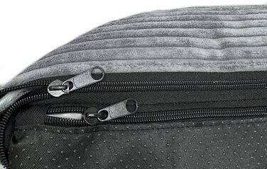 Ортопедичне ліжко для собак Elropet з м'якого корду, корзина для собак, XS/S/M/L/XL/XXL (Оливковий, Сірий)