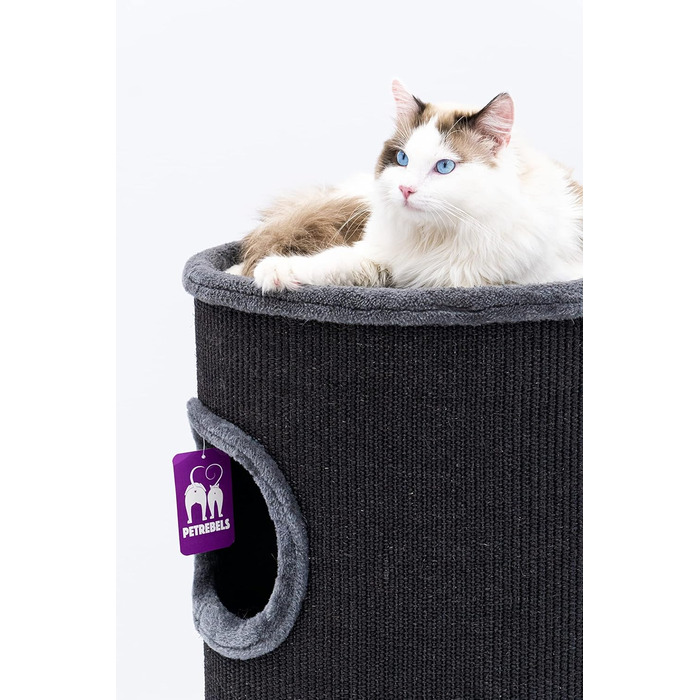 Кігтеточка Petrebels Dome, 80 см, чорна: стабільна та міцна