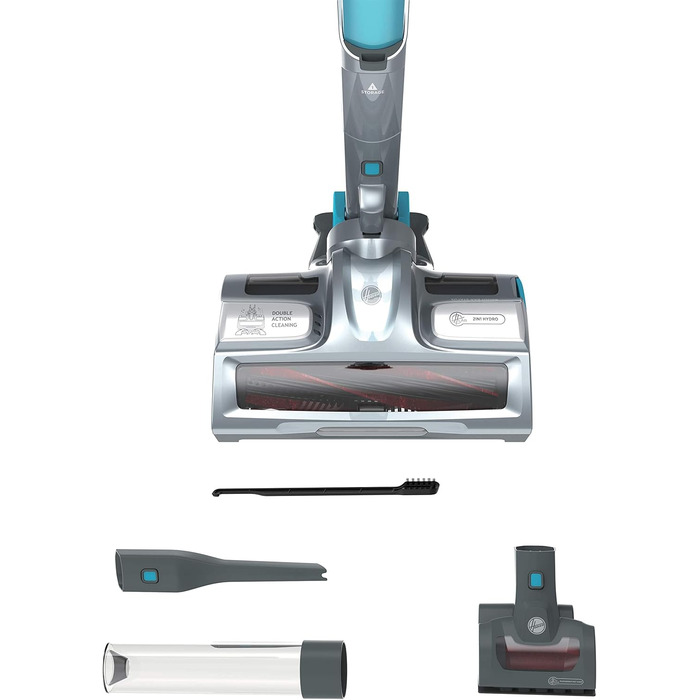 Бездротовий пилосос Hoover H-Free 500 Hydro Plus з підсвічуванням та функцією миття підлоги – 3-в-1, час роботи 30 хв, насадки: для підлоги, кутів, меблів, з паркуванням, 1 акумулятор