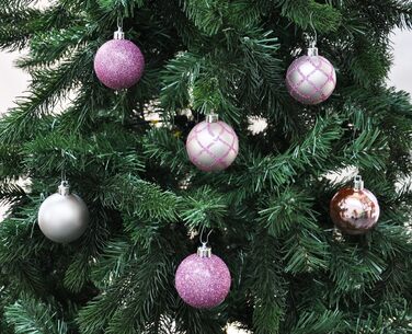 Набір прикрас на ялинку 64 шт. 6 см, рожеві, пластикові, Inge-Glas