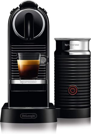 Кавомашина Nespresso De'Longhi Citiz EN267.BAE з капучинатором, енергозберігаюча, 1710 Вт, 1 л, чорна