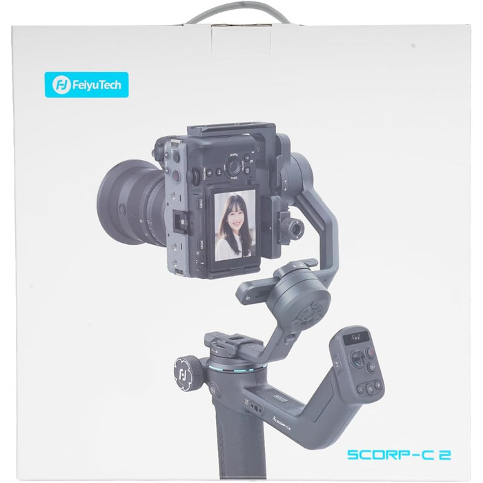 FeiyuTech SCORP-C2 Стабілізатор Gimbal для DSLR та бездзеркальних камер з AI-трекінгом, вертикальною зйомкою та вагою до 3.5 кг, сумісний з Canon, Sony, Panasonic, Nikon, Fujifilm