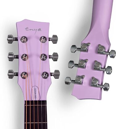 Електрична гітара Enya Akustik 35 дюймів Violett - Початковий набір для дітей та дорослих з підсилювачем, Western Guitar, для подорожей та фестивалів