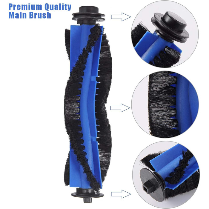 Набір аксесуарів для роботів-пилососів Eufy RoboVac 11S Max, 15C Max, 30C Max, G30 Edge, G10 Hybrid: щітка, бокові щітки, фільтри (1+4+8 шт.)