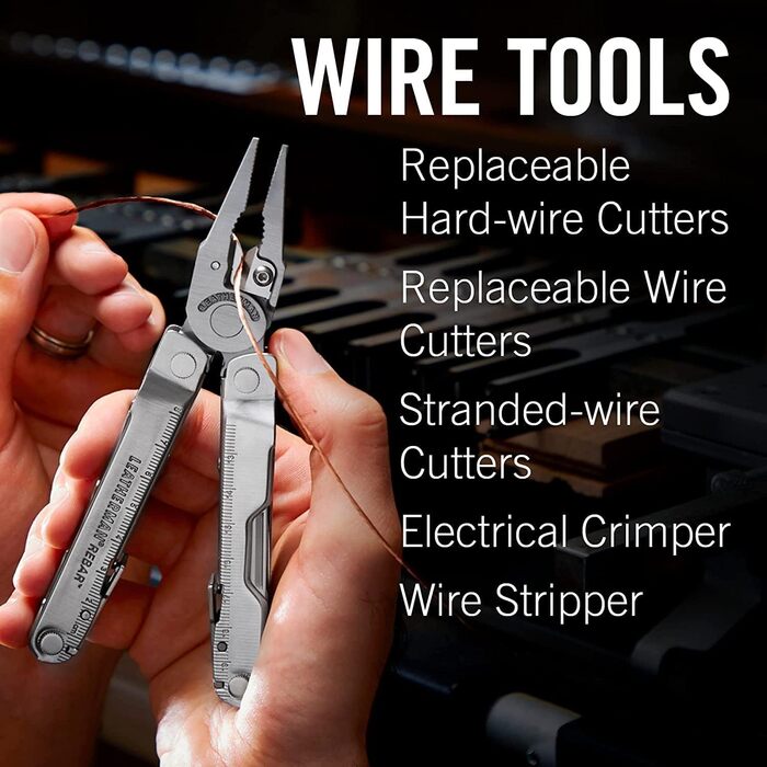 Мультитул Leatherman Rebar, 17 функцій, чорний неіржавний, чохол MOLLE, для дому, туризму