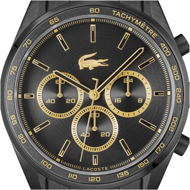 Годинник чоловічий Lacoste Boston Chronograph кварцовий з браслетом шкіряним або металевим (срібний)