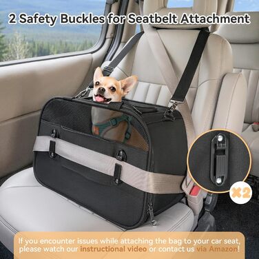 Транспортний бокс для тварин на 4 місця: кіт, собака. Підходить для перевезень літаком/автомобілем. Легкий, з надійними застібками та 4 сітками. Чорний колір.