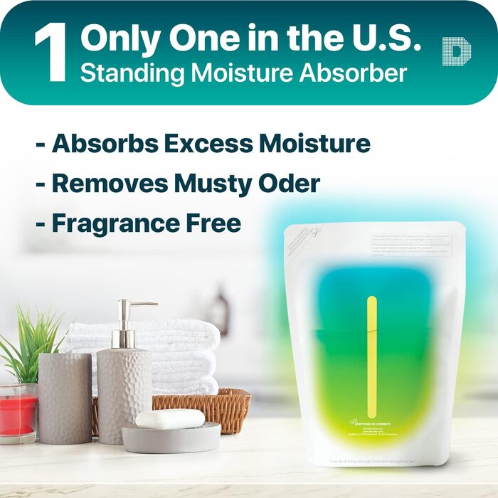 Dry & Dry [8 Pack] [Net 286.3 g/Pack] Premium Moisture Absorber to Control Excess Moisture for Basements, Closets, Bathrooms, Laundry Rooms, Dehumidifiers, Moisture Absorbers