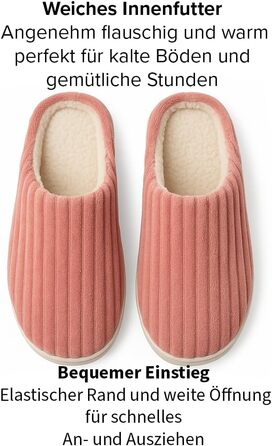 Домашні тапочки для чоловіків та жінок – надзвичайно м'які сліпони для дому – ультралегкі, неслизькі та зручні м'які тапочки – зимові домашні тапочки 37 EU Рожевий