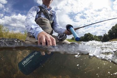 LifeStraw Go Filtered Water Bottle (Light Blue)