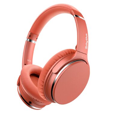 Бездротові навушники-вкладки Srhythm NC25 з активним шумозаглушенням (ANC), Bluetooth, HiFi звук, глибокий бас, NFC, вбудований мікрофон, складані (Кораловий помаранчевий)