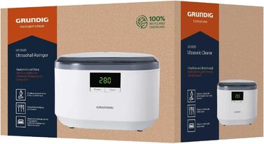 Ультразвуковий очищувач Grundig UC 6620 з таймером, 500 мл, 50 Вт, білий