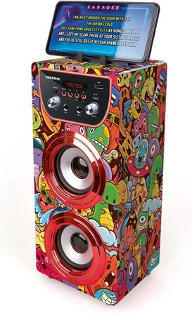 Караоке машина дитяча Trendix Rosa з 2 мікрофонами, FM-радіо, USB, Bluetooth, SD-карти. Музична коробка з мікрофоном - подарунок для дітей (Monster Club)
