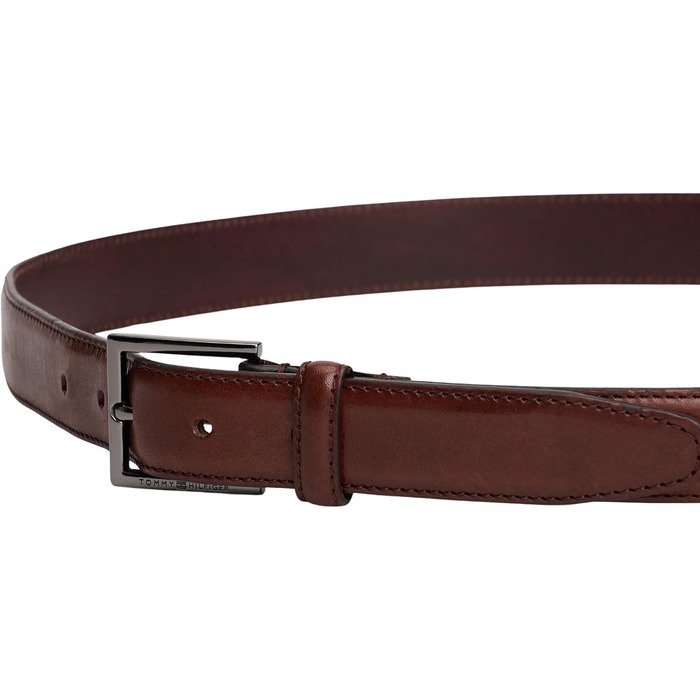 Шкіряний чоловічий ремінь Tommy Hilfiger Hudson 3.0 AM0AM13760, коричневий (Coffee Bean)