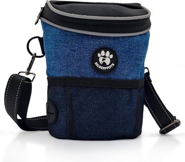 Преміум сумка для цуценят та собак - ідеальна для дресирування та навчання. Функціональна, практична, з відділенням для відходів та дозатором пакетів (Блакитна)