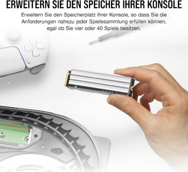 SSD Corsair MP600 Elite 4TB M.2 PCIe Gen4 x4 NVMe з кулером - для PS5 - до 7000 МБ/с