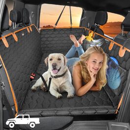 Захист для заднього сидіння автомобіля для собак JOEJOY - водовідштовхуючий, стійкий до подряпин, з жорсткою основою та кріпленням для безпеки