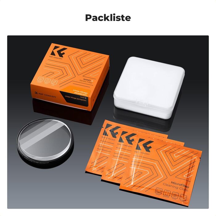 Фільтр K&F Concept 67mm Mirage Pentaprism з оптичного скла для камери - Nano-B серія