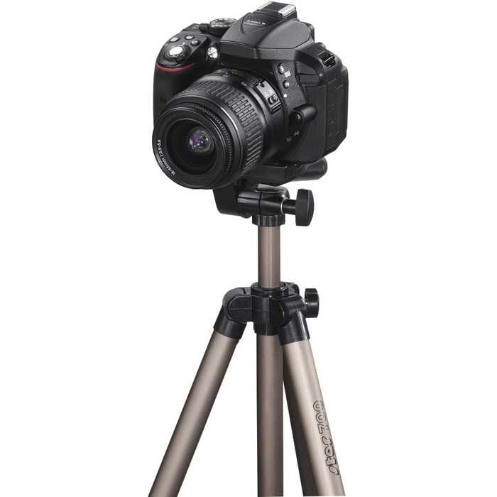Легкий штатив-тринога Hama Star 05 106-3D з 3-позиційною головкою, розкладна висота 42-125 см, колір шампань