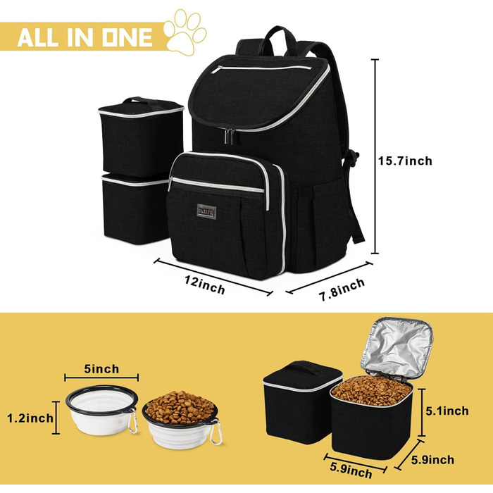 BAGLHER Рюкзак для собак, чорний - зручний для подорожей