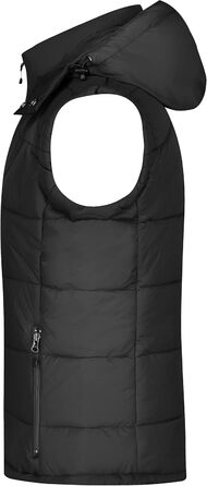 Степова жилетка жіноча James & Nicholson з капюшоном, чорна, розмір M