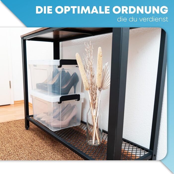 3-Piece Storage Boxes with Lid | BPA Free | With or Without Carrying Handle | Storage Containers with Reinforced Bottom Structure (With Carrying Handle - Transparent, 33L)